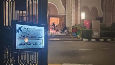 صورة الصور الأولى من عزاء الفنان عثمان محمد على بمسجد الشرطة