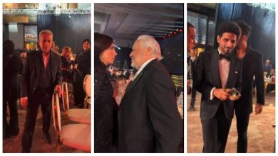 صورة صبري فواز وحمدي الميرغني وإلهام شاهين في حفل توزيع جوائز “دير جيست” 2023