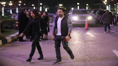 صورة الظهور الأول للفنان شريف رمزي في عزاء أشرف عبدالغفور بعد وفاة شقيقه