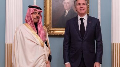 صورة وزير الخارجية يلتقي نظيره الأمريكي ويؤكد أهمية اتخاذ الخطوات العاجلة لوقف إطلاق النار في غزة  أخبار السعودية