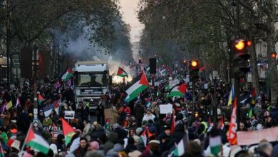 صورة صور وفيديو: تظاهرة حاشدة جديدة دعما للفلسطينيين في باريس