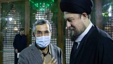 صورة كدمات وغياب 4 أشهر.. نجاد يظهر في «مرقد الخميني»  أخبار السعودية