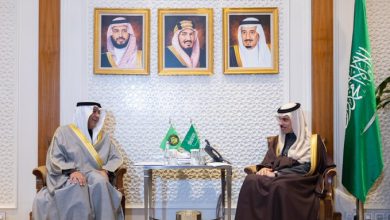 صورة وزير الخارجية يبحث مع أمين مجلس التعاون مسيرة العمل الخليجي المشترك