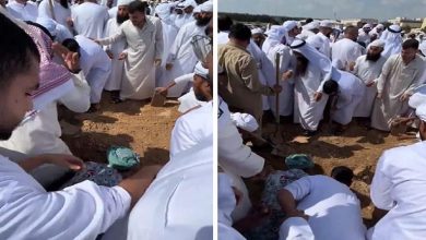 صورة تشييع شابة أوكرانية بعد يوم من إشهار إسلامها.. وجموع غفيرة تودعها صائمة (فيديو)