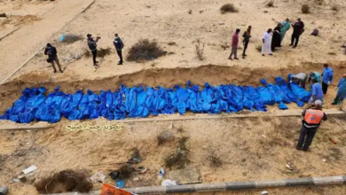 صورة مفوض حقوق الإنسان: نشعر بالذعر من تقارير عن وجود مقابر جماعية في غزة