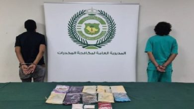 صورة “مكافحة المخدرات” تقبض على شخصين بمنطقة نجران لترويجهما مواد مخدرة