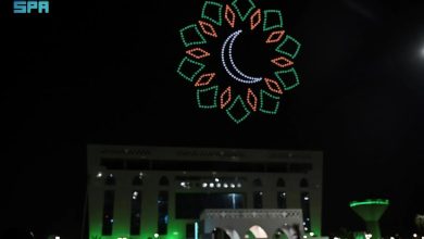صورة عروض «الدرون» تضيء سماء جازان ابتهاجا بالعيد
