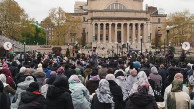 صورة تضامن واسع مع اعتصام جامعة “كولومبيا” الأمريكية دعما لغزة