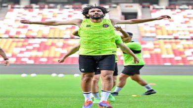 صورة محمد النني أساسياً مع الجزيرة الإماراتي بكأس الرابطة