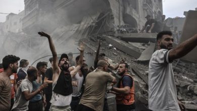 صورة شهداء وجرحى في غارات اسرائيلية عنيفة على قطاع غزة ..