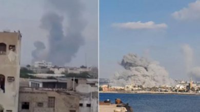 صورة جيش الاحتلال يستهدف ميناء الحديدة اليمني بـ 12 غارة جوية