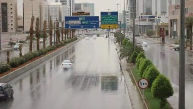 صورة هطول أمطار متوسطة على جازان