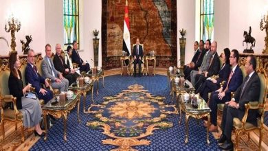 صورة السيسي لوفد الكونغرس: إقامة الدولة الفلسطينية تنزع فتيل التوتر الإقليمي  أخبار السعودية
