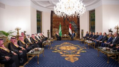 صورة ولي العهد والرئيس السيسي يعقدان جلسة مباحثات موسعة