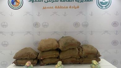 صورة إحباط تهريب 218 كيلوجرامًا من نبات القات بمنطقة عسير