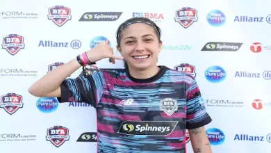 صورة سيلين حيدر تعود للملاعب بعد إصابتها في قصف إسرائيلي