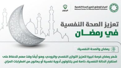صورة فرصة كبيرة.. «الوطني لتعزيز الصحة النفسية» يعدد فوائد الصيام في شهر رمضان