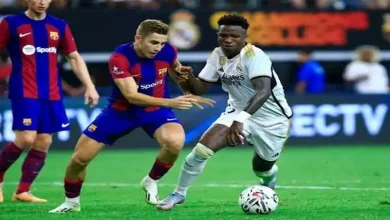 صورة عقوبة صارمة للاعب ريال مدريد بسبب التعدي على حكم مباراة برشلونة
