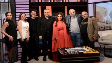 صورة أبطال مسلسل “حسبة عمري” في ضيافة عمرو الليثي