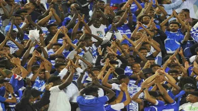 صورة جماهير الهلال السوداني ترفع لافتة شكر لمصر من مباراة الأهلي (صور)