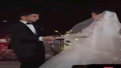 صورة 10 صور لـ ليلى أحمد زاهر وهشام جمال بإطلالة ساحرة في حفل زفافهما