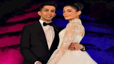 صورة أول تعليق من هشام جمال بعد حفل زفافه على ليلى أحمد زاهر