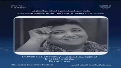 صورة جائزة باسم الدكتورة مها الشناوي برعاية المخرج كريم الشناوي في “الإسكندرية للفيلم القصير”