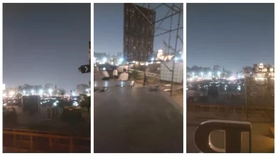 صورة إصابات وسقوط شاشات العرض.. إلغاء حفل تامر حسني بقصر البارون