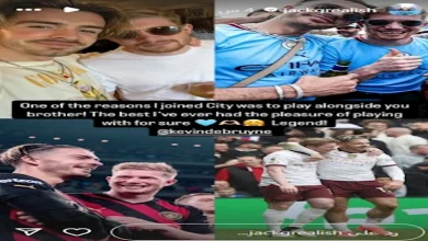 صورة جريليش يوجه رسالة إلى كيفين دي بروين بعد إعلان رحيله عن السيتي