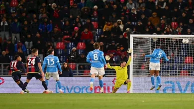 صورة التعادل يحسم مباراة نابولي وبولونيا في الدوري الإيطالي