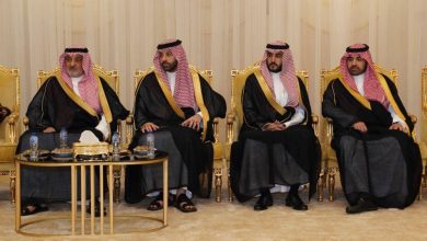 صورة أمراء ومسؤولون يشرفون عقد قران عزب والغامدي  أخبار السعودية