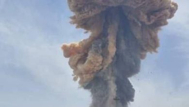 صورة انفجار قوي يهز ميناء رجائي جنوب إيران  أخبار السعودية