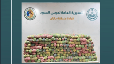 صورة إحباط تهريب 660 كيلوجرامًا من القات المخدر في جازان