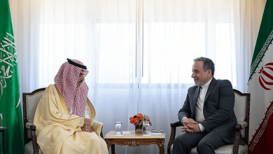 صورة وزير الخارجية ونظيره الإيراني يبحثان تطورات أوضاع المنطقة