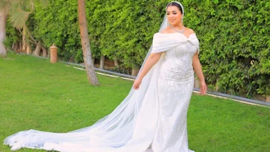 صورة الصور الأولى للفنانة نهى صالح بفستان الزفاف