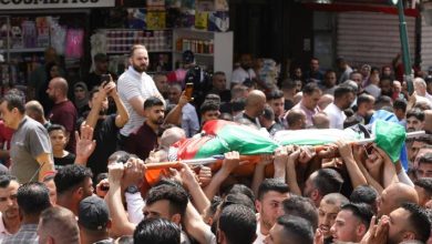 صورة نابلس: تشييع جثمان الشهيد محمود الخراز إلى مثواه الأخير