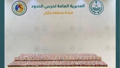 صورة إحباط تهريب 87,900 قرصٍ خاضعٍ لتنظيم التداول الطبي بجازان
