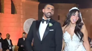 صورة بالصور.. بكاء ماجد المصري في حفل زفاف ابنته ماهيتاب