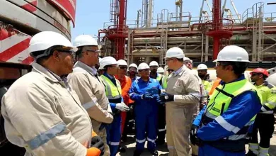 صورة وزير البترول يتفقد تجهيزات ميناء سونكر لاستقبال سفينة “Energos Power”