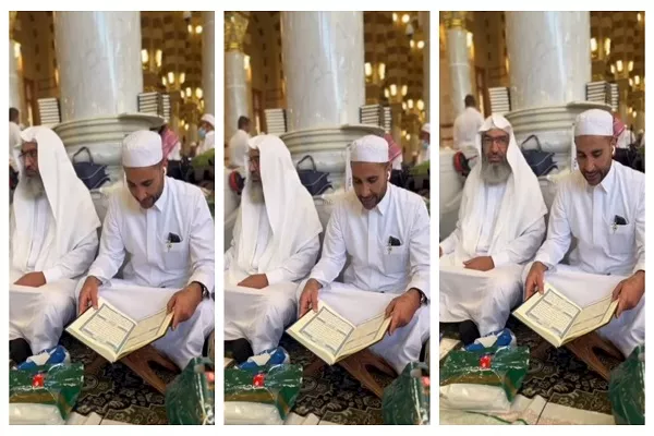 احمد سعد داخل المسجد النبوي