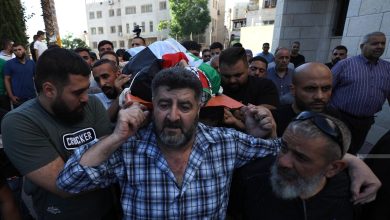 صورة تشييع الشهيد قصي عيسى في قرية سالم شرق نابلس