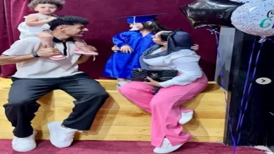 صورة 4 صور من احتفال عبد الرحمن مجدي وزوجته بتخرج ابنته من الحضانة