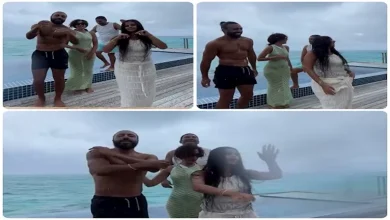 صورة بالفيديو.. رقص منة عرفة على البحر على أغنية لـ تامر حسني