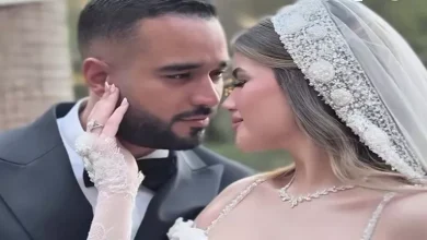 صورة بفستان الأميرات.. 15 صورة رومانسية تجمع ابنة محمد فؤاد بعريسها في حفل
