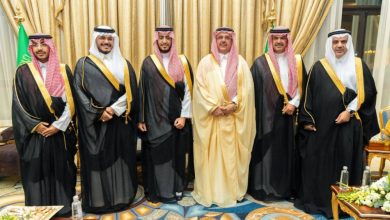 صورة أمراء ومسؤولون يشرفون حفل زواج الحارثي  أخبار السعودية