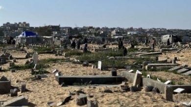 صورة الاحتلال يواصل مجازره في غزة مع توسيع توغله وينبش القبور ويسرق جثامين الشهداء