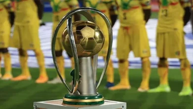 صورة حكم مصري يدير مباراة أنجولا والكونغو في بطولة أمم أفريقيا للمحليين