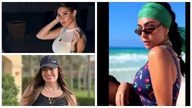 صورة ابنة عمرو دياب جريئة وميرنا نورالدين أمام حمام السباحة
