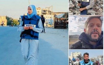 صورة “الغارديان” تهاجم نتنياهو وترامب بعد جريمة مجمع ناصر الطبي في خانيونس جنوب قطاع غزة
