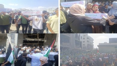 صورة الشعبية تنظم وقفة جماهيرية أمام الشفاء في غزة: أوقفوا المحرقة فلسنا أرقاما